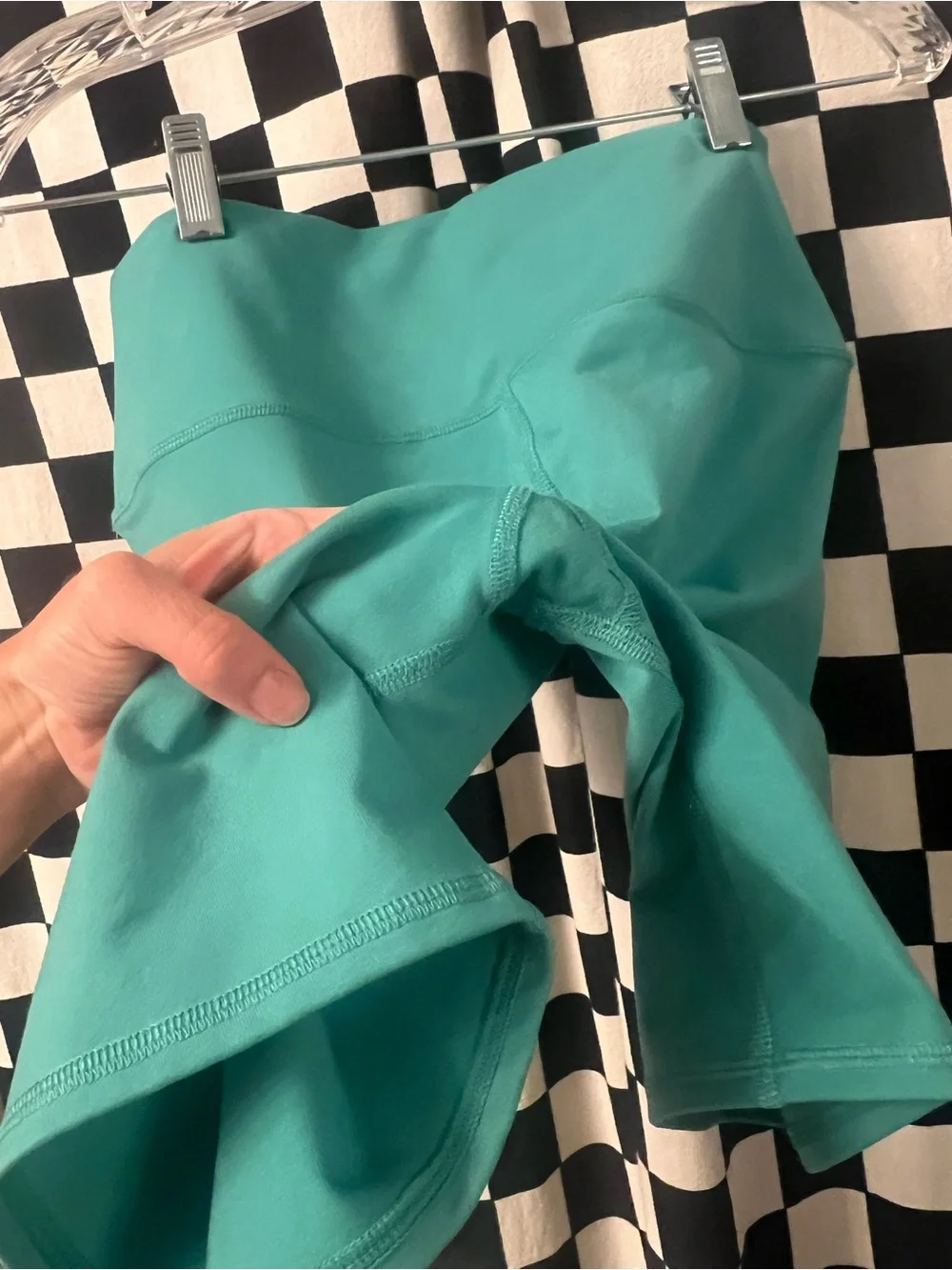 ALO Yoga Teal High-Rise Bike Shorts